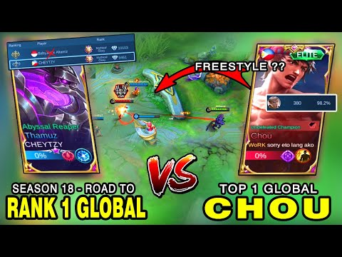9k+ Points! Road to Rank 1 Global Player vs. 98% Winrate! Top 1 Global Chou (Offlane King Encounter)