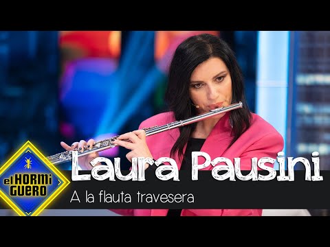 Laura Pausini enseña a Pablo Motos a tocar la flauta travesera - El Hormiguero
