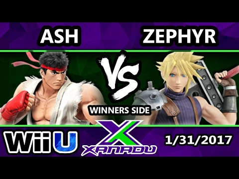S@X 187 - Ash (Ryu) Vs. Zephyr (Cloud) - SSB4 Tournament - Smash for Wii U - Smash 4