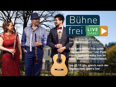Das SaitenWind Trio spielt Tschaikowskys Jahreszeiten im Historischen Bahnhof Friedrichsruh