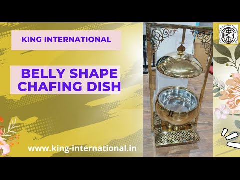 Round stainless steel chafing dish, capacity: 6 litre