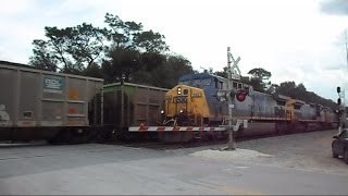 preview picture of video 'CSX Full Teco Coal Train Passes CSX Empty Teco Coal Train'
