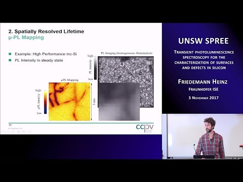 UNSW SPREE 20171- 03 Friedemann Heinz - Transient photoluminescence spectroscopy