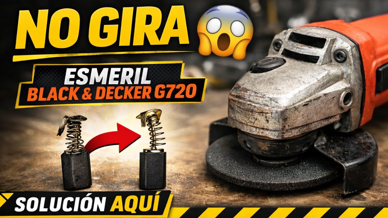 👉Como cambiar carbones a esmeril black & decker G720