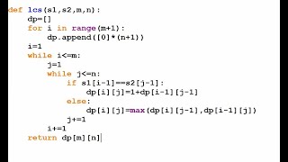 Dynamic Programming(Longest Common Sub Sequence Tabular Method)-2