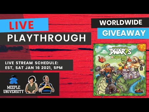 LIVE - Dwar7s Spring Board Game -  Playthrough & Worldwide Giveaway