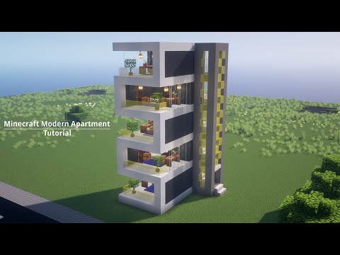 Modern Apartment - Tutorial build (Minecraft 1.16)