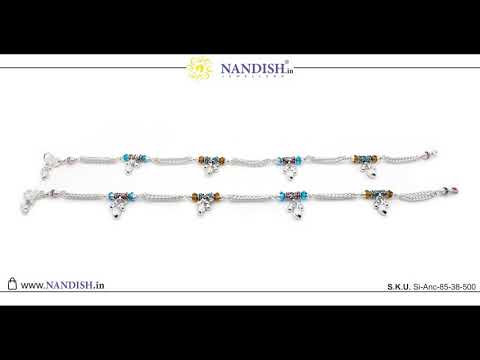 Light Weight Silver Anklet Design | Silver Payal Online | Nandish Jewellers