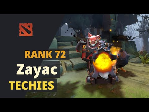 Zayac (Rank 72) plays Techies Dota 2 Full Game