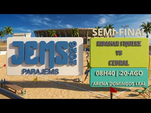 AO VIVO: SEMI-FINAL | RIBAMAR FIQUENE vs CEDRAL | JEM'S 2026 | BEACH SOCCER U17 FEM