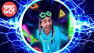 Glow in the Dark Shapes Dance! 🟩 🟣 ⚡️HYPERSPEED REMIX⚡️/// Danny Go! Songs for Kids