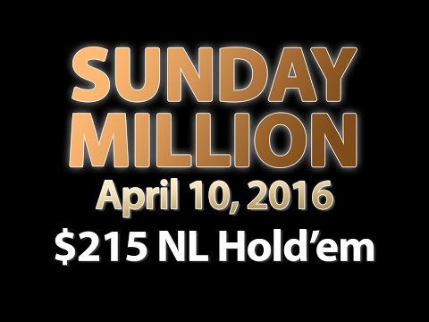 [10 April 2016] PokerStars Sunday Million Final Table Replay (Cards-Up) | Series Player