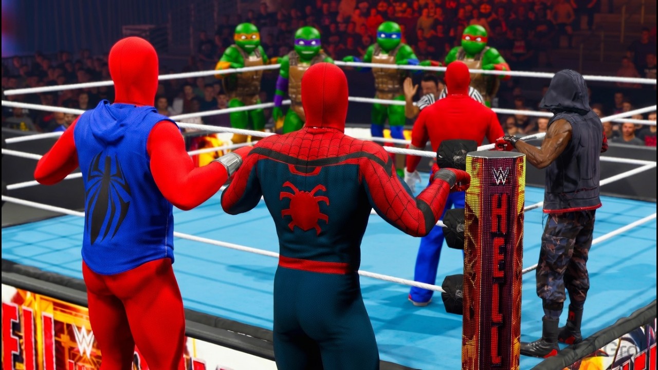 Spider-Verse vs TMNT in WWE 2K! Who Wins This Multiverse Battle? (Full Match)