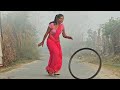 Bangali Model Saree Fashion Morning Walk