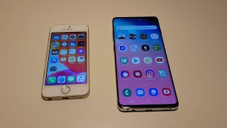 iPhone SE iOS 13 vs. Samsung Galaxy S10+ - Quick Comparison!