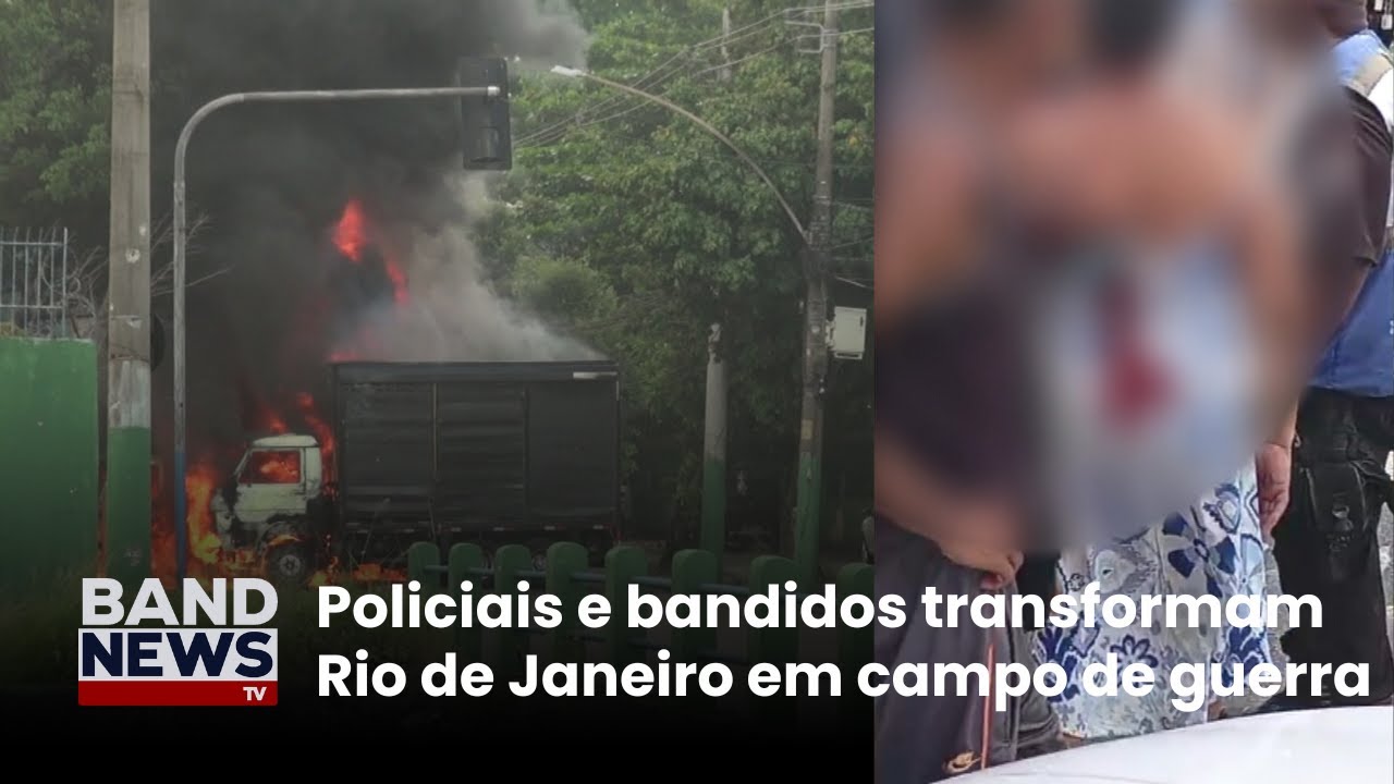 Bandidos derrubam helicóptero da PM durante tiroteio no Rio De Janeiro | BandNews TV