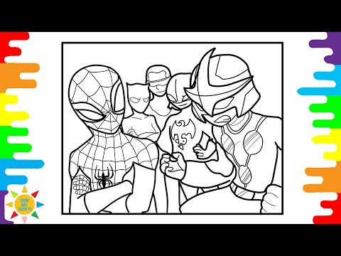 Spider-Man Team Coloring Pages | Avengers Coloring | Spektrem - Shine