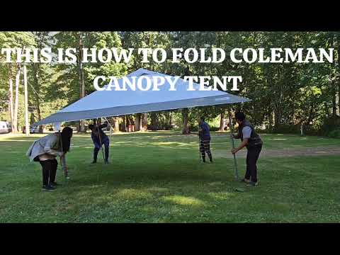 HOW TO FOLD COLEMAN CANOPY TENT. SO EASY...you can buy it in COSTCO.