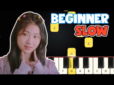 Cupid - FIFTY FIFTY | Slow Beginner Piano Tutorial | Easy Piano