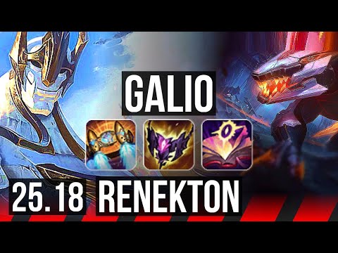 GALIO vs RENEKTON (TOP) | EUW Grandmaster | 25.18