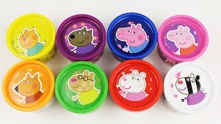 peppa pig play doh cans Surprise Eggs Doug Peppa Toys