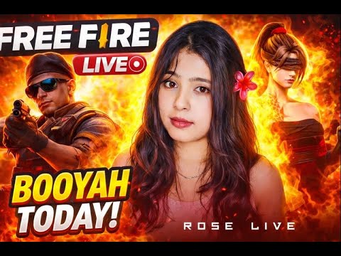 RANK PUSH ON LIVE ||ROSE LIVE|| Road To 300K Booyah!❤ || #freefirelive #shortfeed #femalegamer