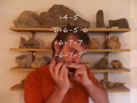 Harmonica "Amazing grace" tab