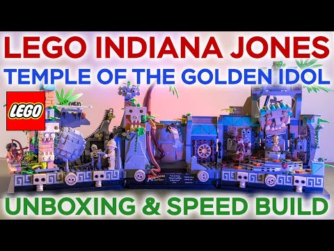 LEGO Temple of the Golden Idol (ASMR) Speed Build & Unboxing | LEGO Indiana Jones 77015