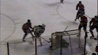 Randy Wood scores on Andre Racicot