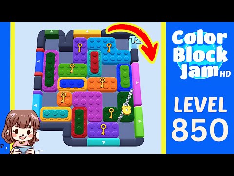 Color Block Jam Level 850 Solution Walkthrough