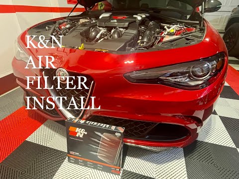 Alfa Romeo Giulia Quadrifoglio - K&N Air Filter Install -