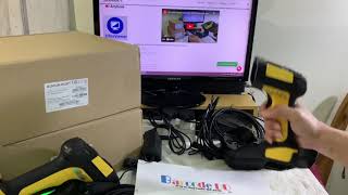 รีวิว สาธิต ทดสอบ Datalogic PM9600 DKAR with keypad  barcode scanner LAN USB interface