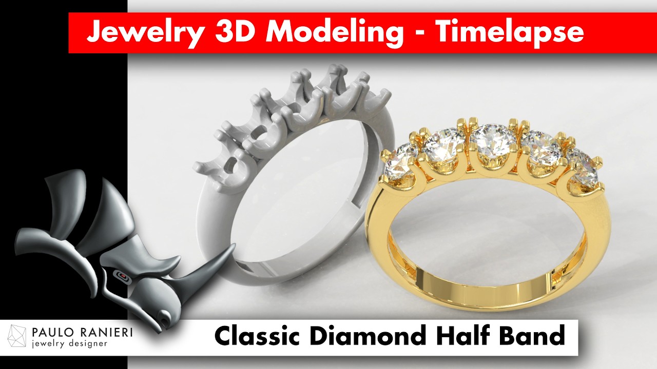 4mm Half Band Wedding Ring 3D Print Model