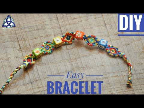 Macrame Bracelet with Beads Tutorial Easy Jewelry Making