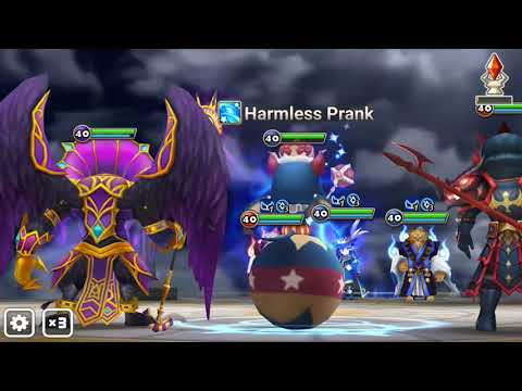 Summoners war arena attacking Laika, Amduat, Orion and a proc king Theomars