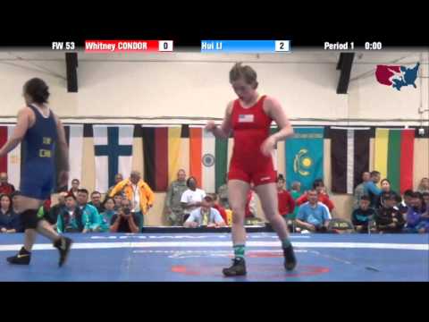 53 KG RR2 - Whitney Conder (USA) vs Hui Li (CHN)