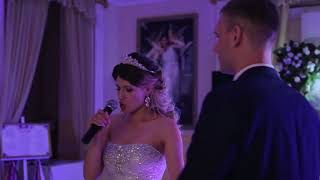 Bride singing &quot;Because you loved me&quot; by Celine Dion