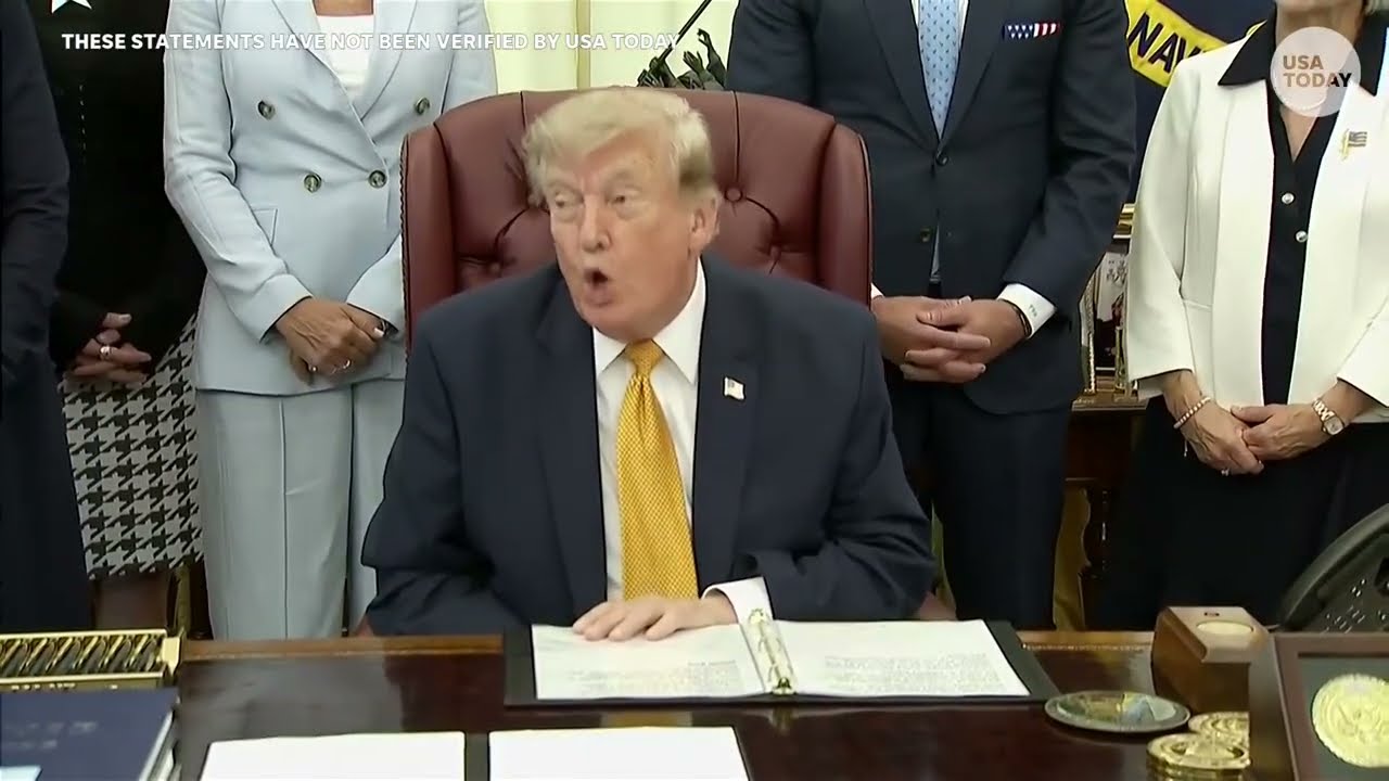 Trump talks Iran war updates, slams DOJ's Pirro in reflecting pool case and more at Oval Office