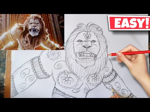 Mahavatar Narsimha drawing | Narsimha drawing