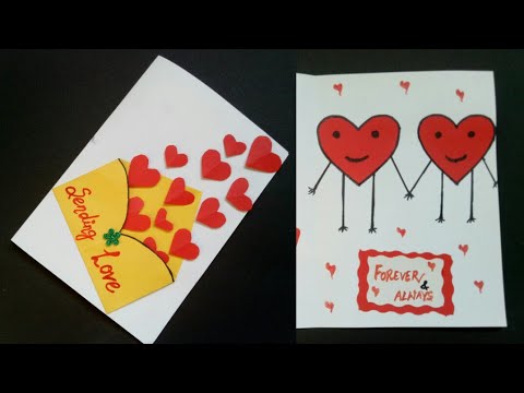 DIY Valentines day card|Making Envelope heart card|Love card Very easy card ideas|handmade cards Video