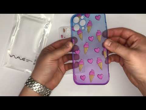 Чехол для Apple Iphone 12 Pro Max розово-синий Мороженое - фото 1 - id-p2832928782