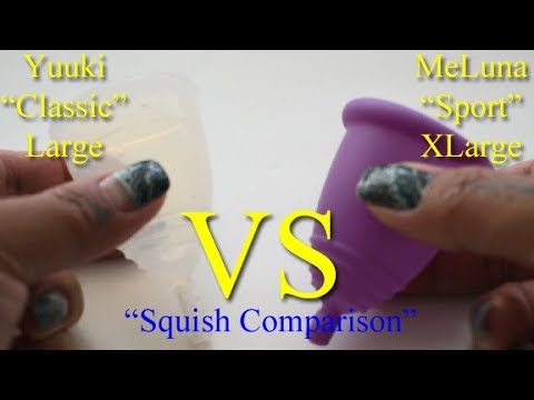 Yuuki Classic Lg vs MeLuna Sport XL "Squish" - Menstrual Cups