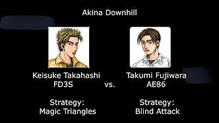 Assetto Corsa - Takumi vs Keisuke (Blind attack run)