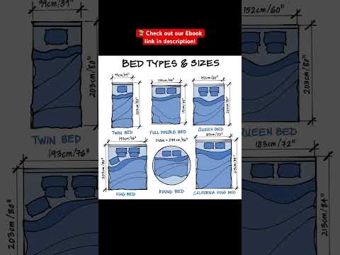 BED TYPES & SIZES #shorts #civilengineering065 #viral