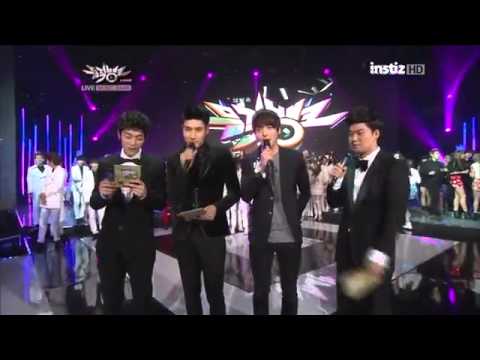 111223 Siwon (Super Junior) + Yonghwa (CNBlue) @ Music Bank MC Cut