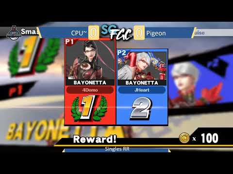 Sm4sh - Singles: CPU~ (Bayonetta, Palutena) vs. Pigeon (Bayonetta) - Pacific Showdown #27