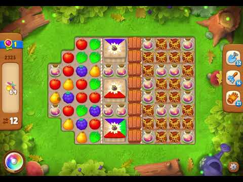 GardenScapes Level 2325 no boosters (17 moves)