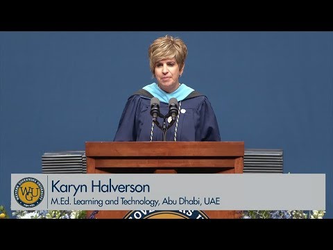 WGU 2019 Salt Lake City Master's Commencement - Graduate Speaker Karyn Halverson