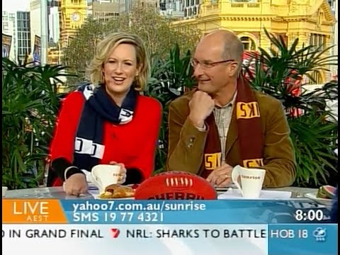 Morning of the 2008 Grand Final - Geelong v Hawthorn. Ch7 Sunrise, Morning Show segments
