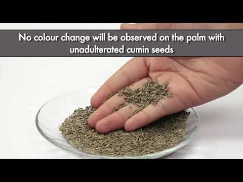 Testing cumin seeds adulteration with grass seeds / fssai